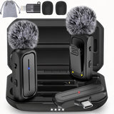 Micrófono de solapa inalámbrico mini para iPhone y Android