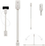 Extensor de enchufes eléctrico, giratorio 180°, 2 USB C