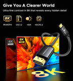 Cable Warrky USB C a DisplayPort 8K 60Hz