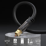 TOSLINK – Cable de audio óptico – 10 Pies