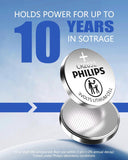 Pila de litio PHILIPS CR2032 de 3 V, 10 años de vida útil