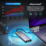 Adaptador USB C Multipuerto, HDMI, LAN, USB
