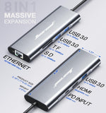 Adaptador USB C Multipuerto, HDMI, LAN, USB