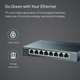 TP-Link 8 Port Gigabit Ethernet Network Switch - Ethernet Splitter | Plug & Play | Fanless