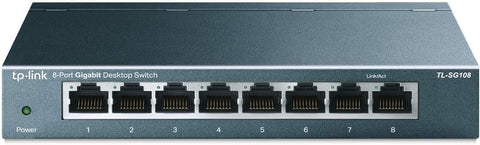 TP-Link 8 Port Gigabit Ethernet Network Switch - Ethernet Splitter | Plug & Play | Fanless