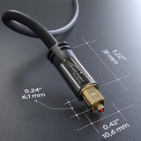 TOSLINK – Cable de audio óptico – 10 Pies
