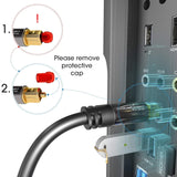 TOSLINK – Cable de audio óptico – 10 Pies
